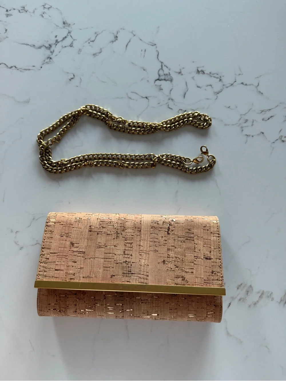 JCrew purse/clutch with gold chain